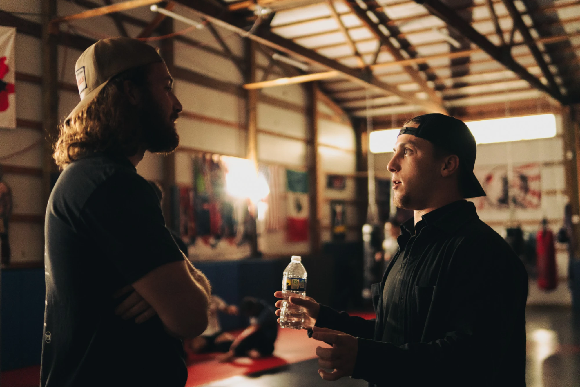 Joey coaching a client through a session