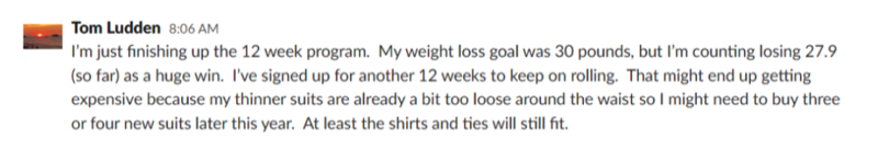 Client win message