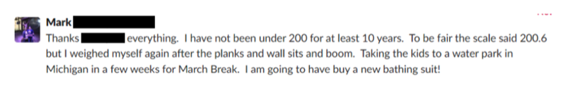 Client win message