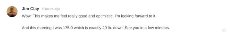 Client win message