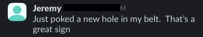 Just poked a new hole in my belt