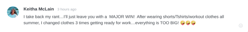 Client win message